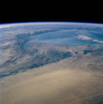 Turkmenistan et mer Caspienne vus de l'espace 11/1995