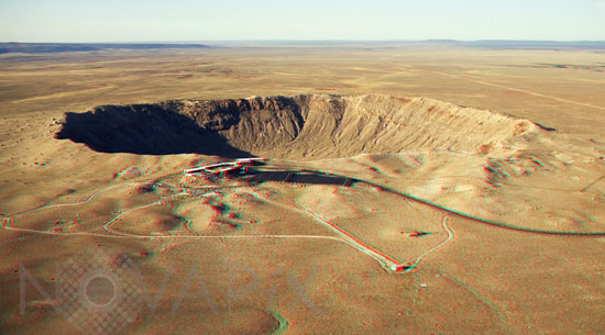 Meteor Crater -Arizona- USA -Anaglyphe
