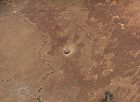 Meteor impact crater, Arizona (USA), 03/2007