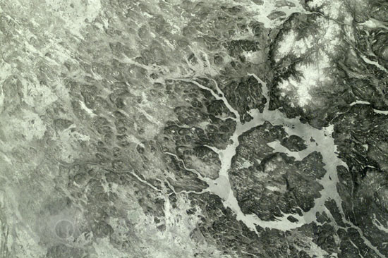 The Manicouagan Impact Crater reservoir in Quebec, Canada
