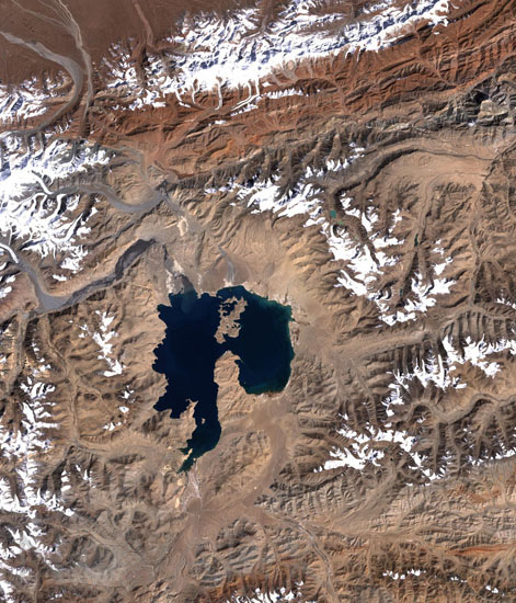 Kara-Kul impact crater, Tajikistan