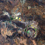 Cratère d'impact Shoemaker (Teague) - Australie vu par Landsat-7