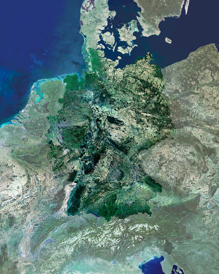 L'Allemagne vue par satellite