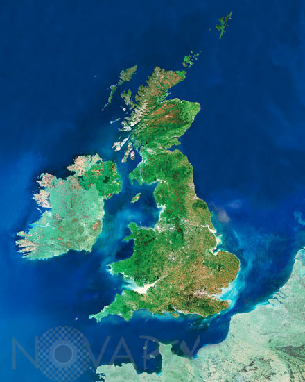 Le Royaume-Uni vu par le satellite Envisat