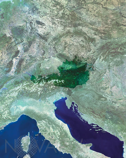 L'Autriche vue par satellite