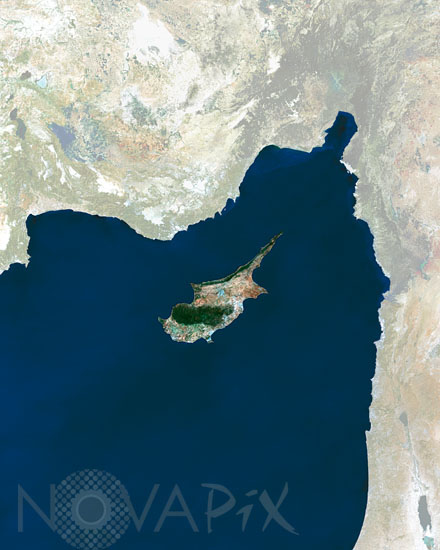 Chypre vue par satellite