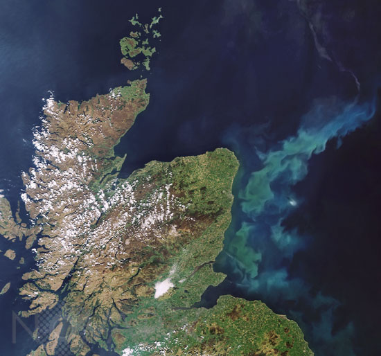 L'Ecosse vue par le satellite Envisat