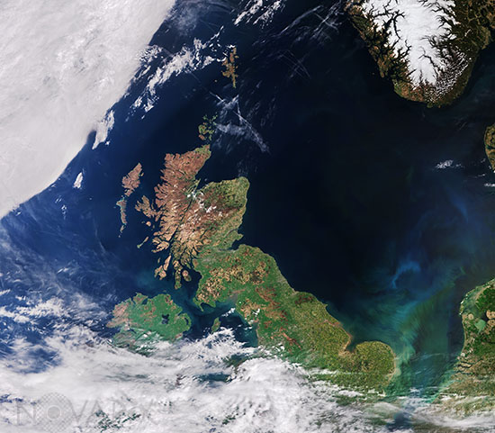 L'Ecosse vue par satellite