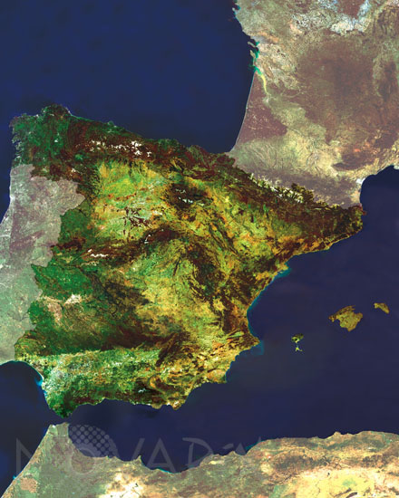 L'Espagne vue par satellite