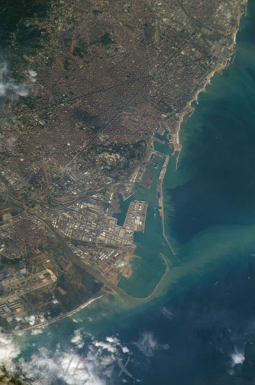 Barcelona seen from space