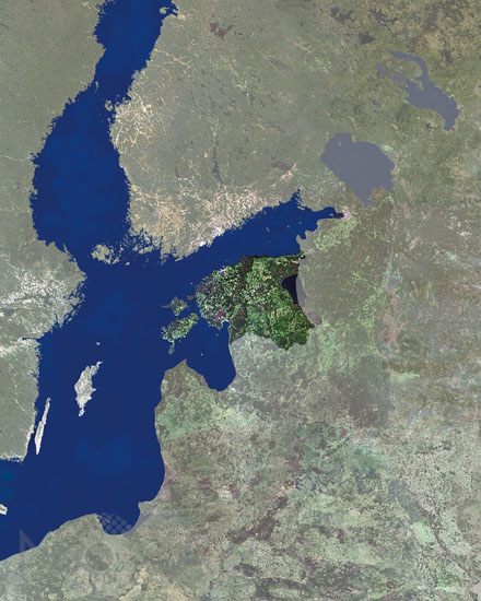 L'Estonie vue par satellite