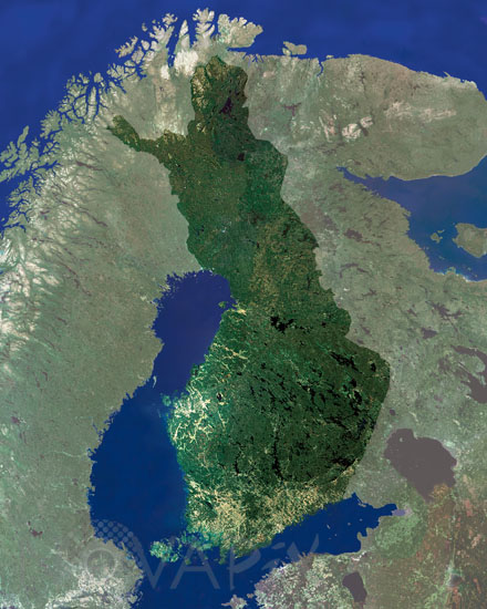 La Finlande vue par satellite