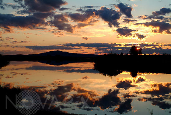 River Ounas in twilight -Lapland