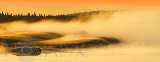 Brume sur la rivière Ounas-Laponie