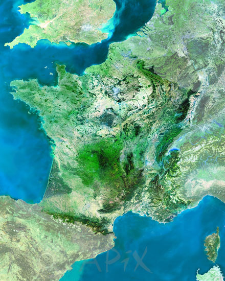 La France vue par satellite. 2003