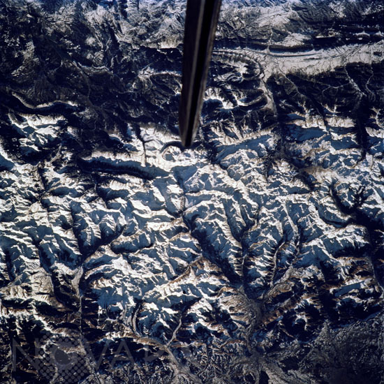 Pyrénées vues par la navette en 2001