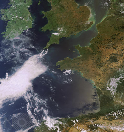 Western France as seen from satellite 2006