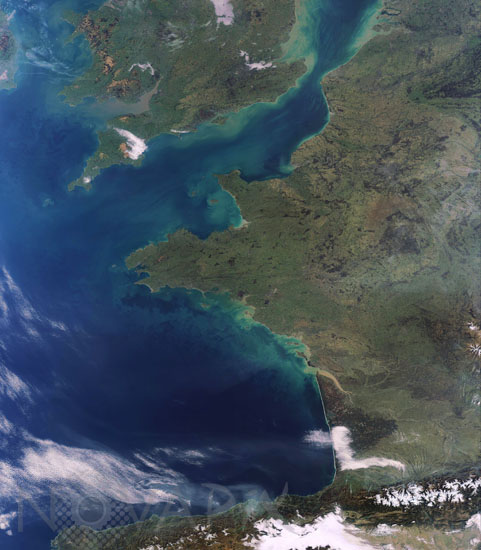 L'ouest de la France vue par satellite  2008