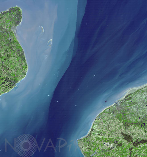 Pas de Calais vue depuis l'espace
