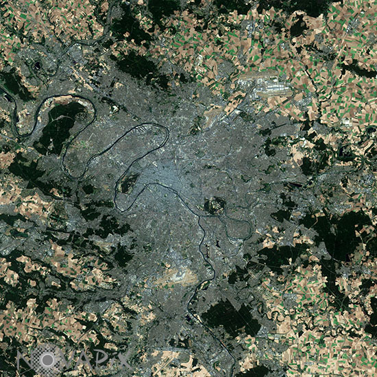 Satellite image of Paris