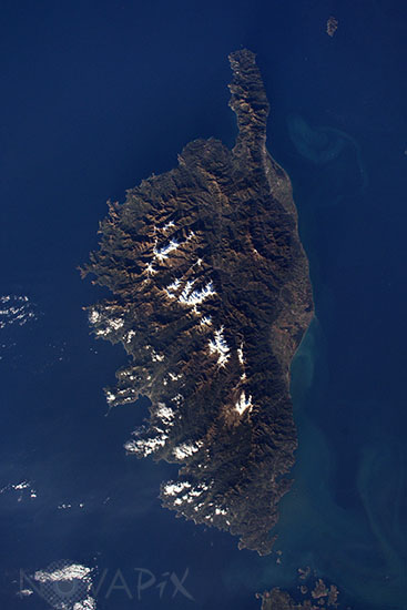 La Corse vue depuis la station spatiale internationale (ISS) 12-2016