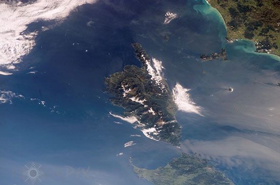 La Corse et la Sardaigne vues depuis l'espace