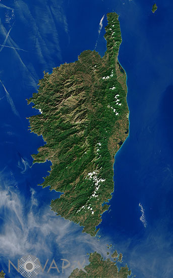 La Corse vue par satellite