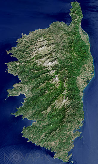 La Corse vue par satellite