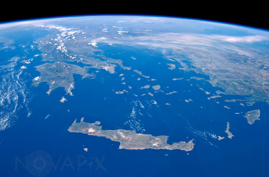 Aegean Sea from space