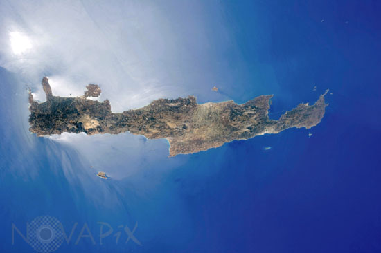 Crète vue de l'espace
