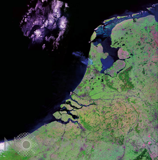 La Hollande vue par Landsat 7