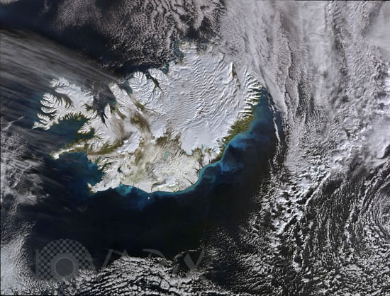 Islande vue par le satellite ENVISAT