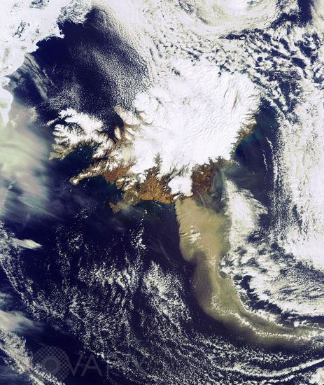 Nuage de cendres volcaniques en Islande