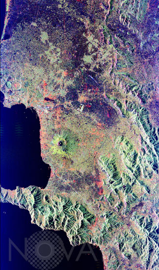 Mt. Vesuvius, Italy, radar image. 04/1994