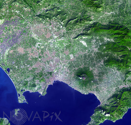 Le Vésuve vu par satellite