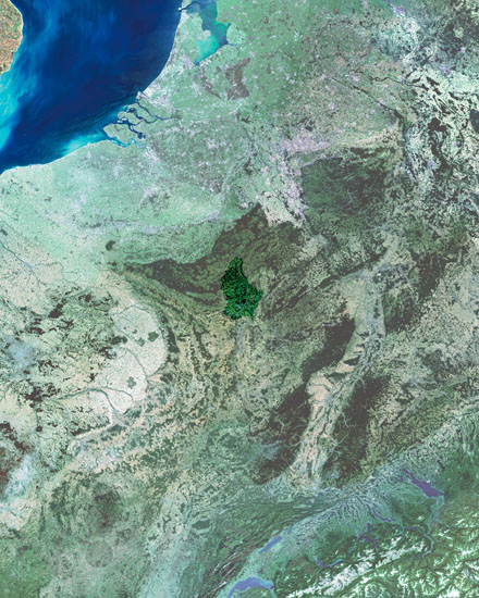 Le Luxembourg vu par satellite
