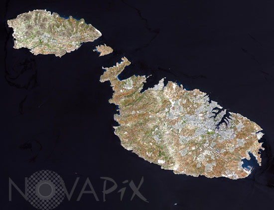 Malte vue par satellite