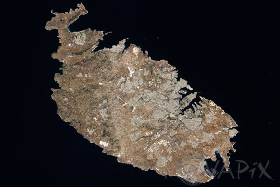 Malte vue par satellite