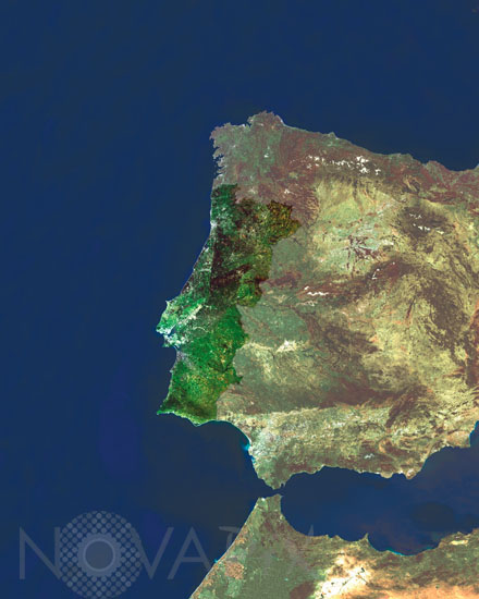 Le Portugal vu par satellite
