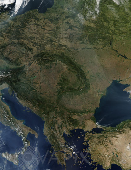 L'Europe centrale vue par satellite 09/2003