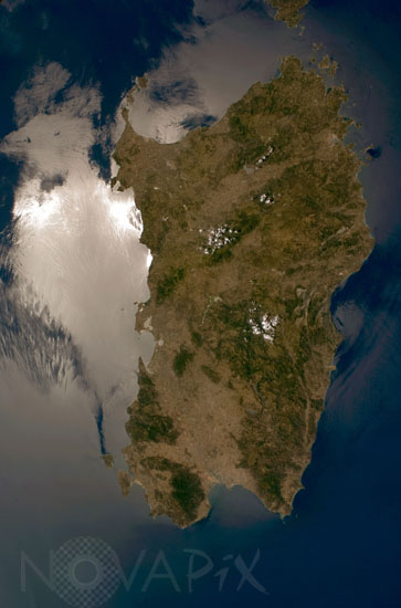 La Sardaigne vue de l'espace