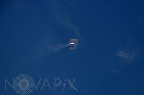 Le volcan Stromboli vu depuis l'espace