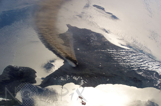 L'Etna (Sicile) vu par ISS 10/2002