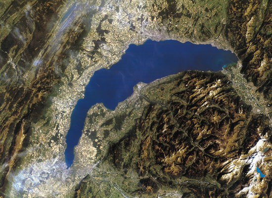 Lake Geneva seen from space