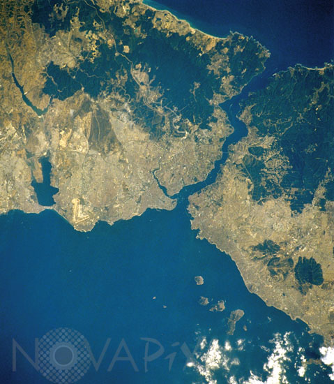Istanbul, Turquie, vue par la navette Atlantis 07/2001
