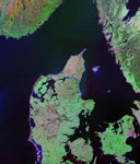 Le Danemark vu par satellite