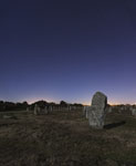 Ciel étoilé et menhirs de Carnac