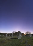 Ciel étoilé et menhirs de Carnac