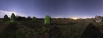 Ciel étoilé et menhirs de Carnac -Panorama