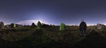 Ciel étoilé et menhirs de Carnac -Panorama